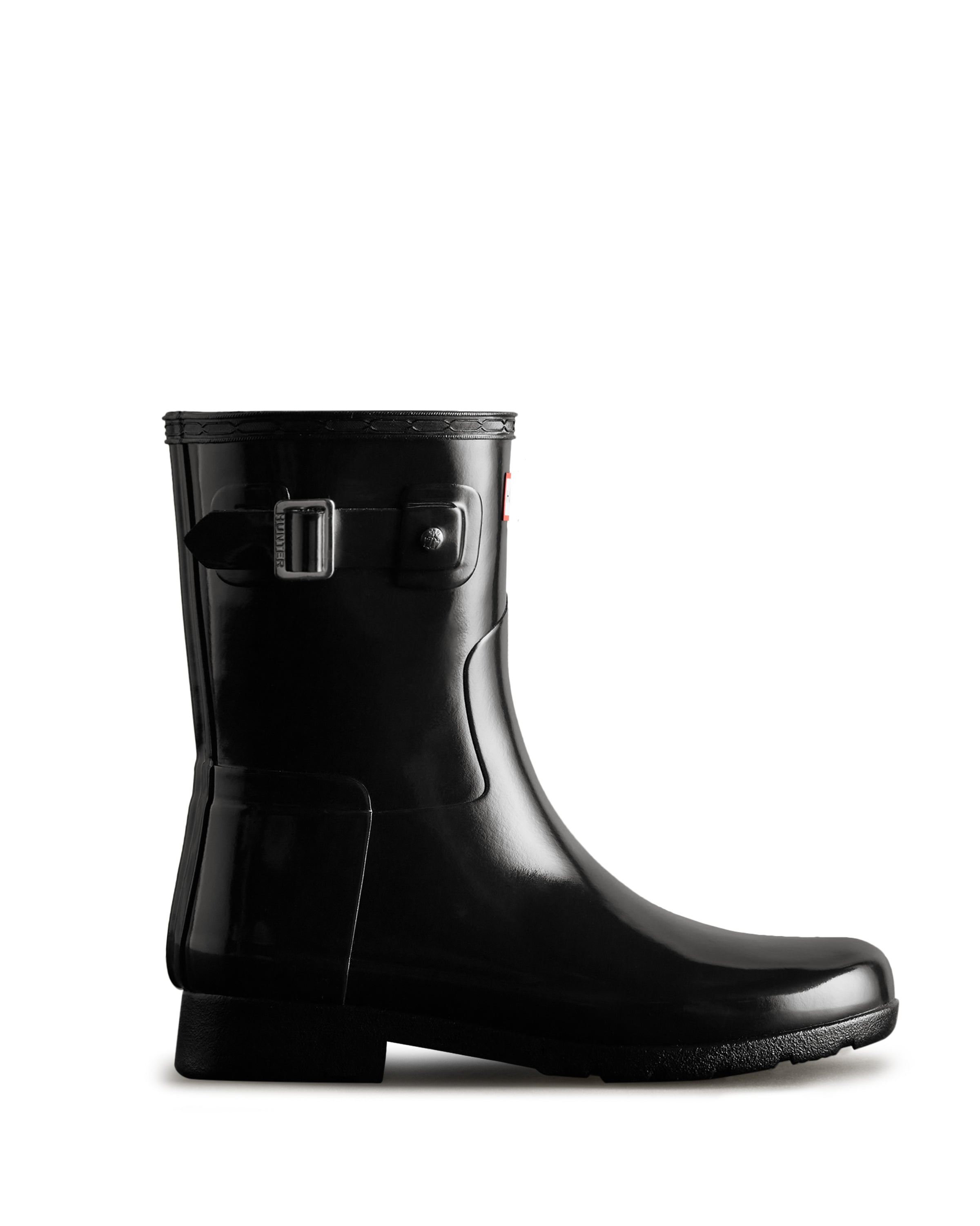 Hunter Hunter Refined Short Gloss Boot Black 3