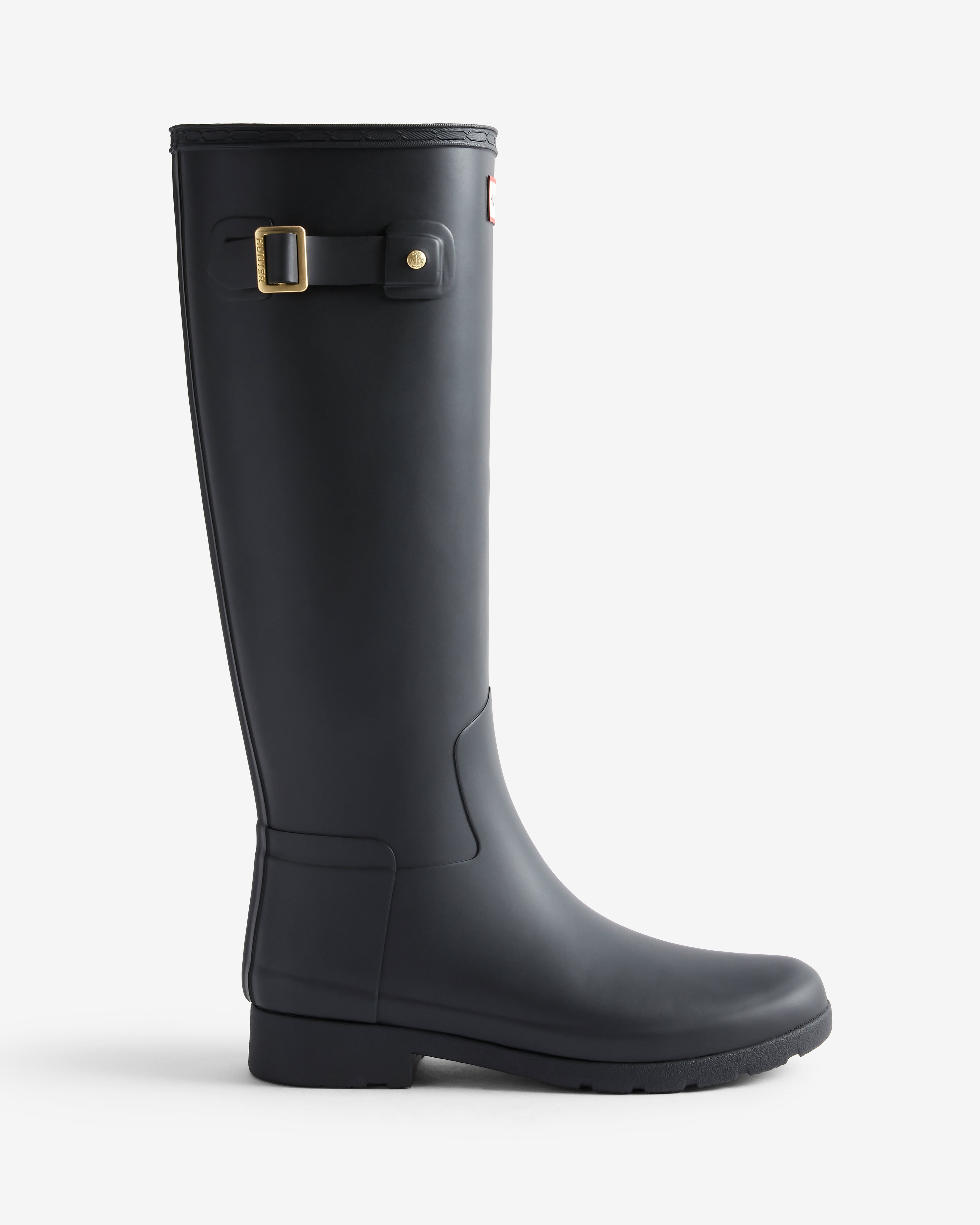 Women's Refined Gold Trim Slim Fit Tall Wellington Boots – Hunter